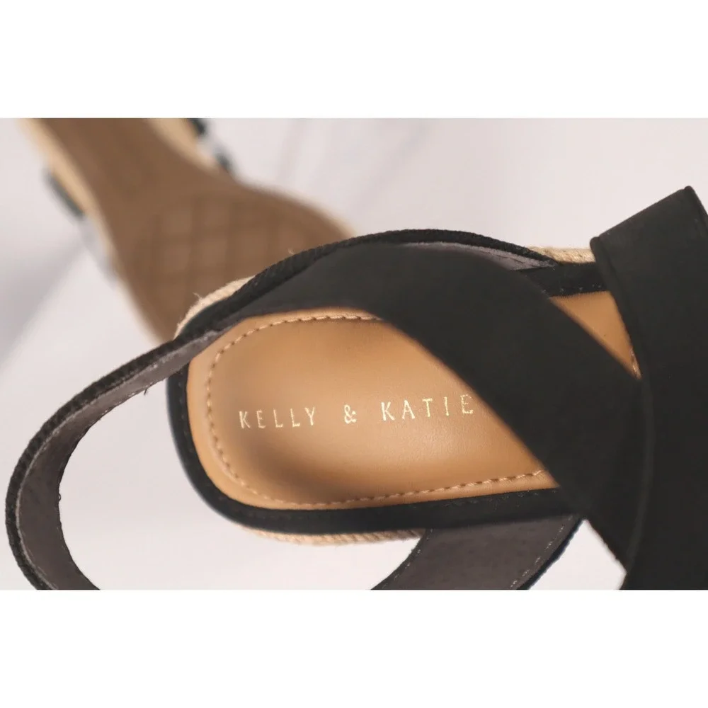 Kelly & Katie Kenedy Pump Crisscross Strap Espadrille Wedge Sandals-Size 8M - Picture 6 of 7